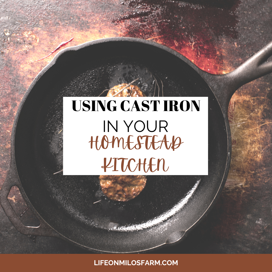 cast iron pan, life on milo's farm